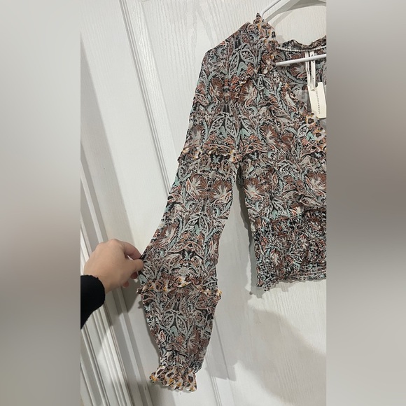 FINAL PRICE NWT Anthropologie Multicolor Patterned Blouse - Picture 3 of 6